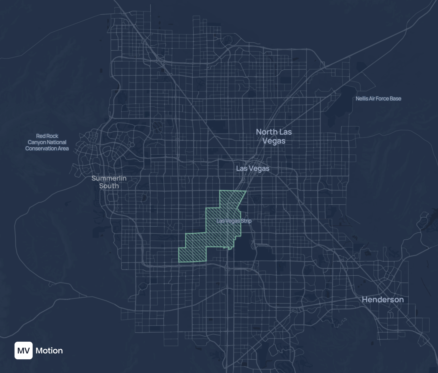 Zoox's old geofence in Las Vegas