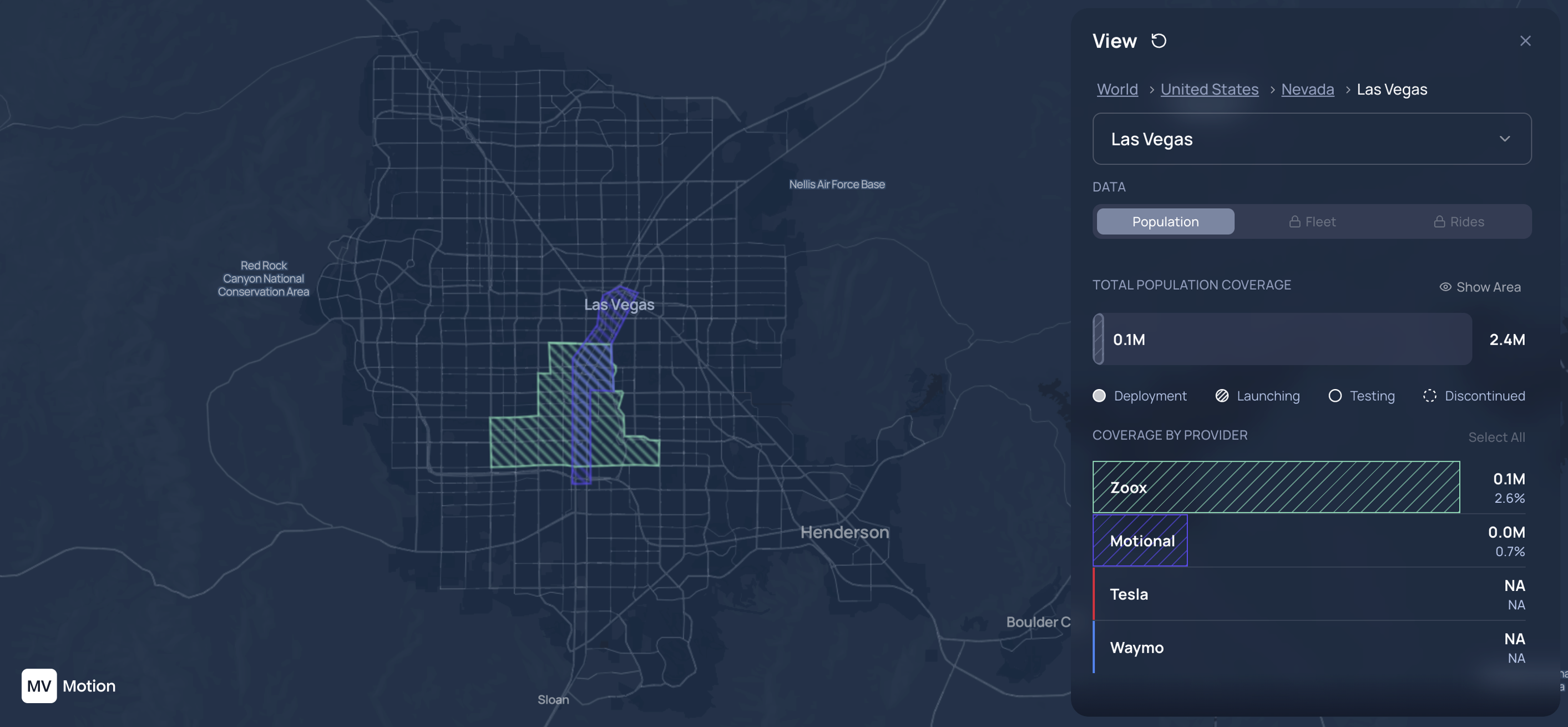 Motional's estimated relaunch geofence reconstructed from public announcements