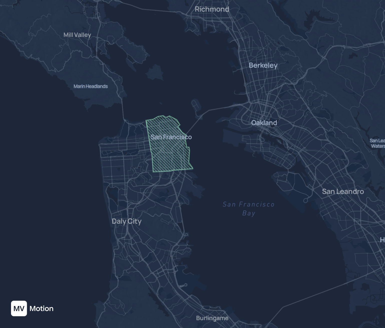 Zoox's new geofence in San Francisco